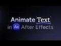 How to Animate Text in After Effects Free Presets