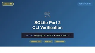 Verify Database Changes with sqlite3 CLI - Python SQLite Part 2