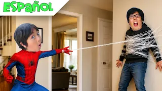 Ryan recibe un lanzatelarañas de Spider-Man
