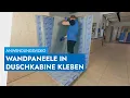Wandpaneele in Duschkabine kleben | Anwendungsvideo