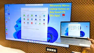 How to Connect Mirror Laptop Screen on Any Smart TV Wirelessly No App