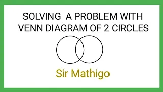 Problems on sets with Venn diagram of 2 circles