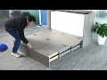 Murphy Bed with Foam Mattress USB Charging Station Foldable Bed Cabinet for Bedroom Guest Room