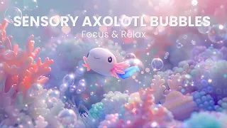 Sensory Axolotl Bubbles Calming Music for Classroom Focus Relaxing Ocean Sounds Autism Support
