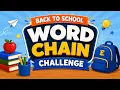 Word Chain Challenge Fun Back to School Icebreaker for ESL Classroom