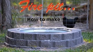 How to Make a Fire Pit Using Retaining Wall Blocks Plus Galvanised Rim