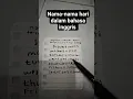 Download Lagu nama nama hari dalam bahasa inggris