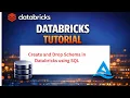Create and Drop Schema in Databricks using SQL