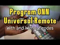 Onn Universal Remote Programming 2 Easy Methods