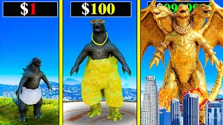 $1 GODZILLA to $1,000,000 GOLD GODZILLA in GTA 5