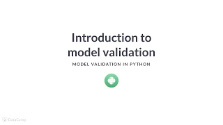 Python Tutorial Introduction to model validation