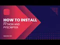 How to install python and pyscripter for windows on pc step by step guide GIGA GUIDE