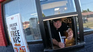 KFC Drive Thru Spicy Chicken Sandwich Saucy Nuggets Mango Habanero Coke Apple Pie Poppers NGH