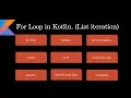 For Loop in Kotlin List iteration