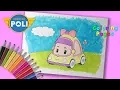 Robocar Poli Coloring Pages for kids Coloring Mini Robocar Poli and his friends