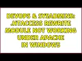 DevOps SysAdmins htaccess rewrite module not working under Apache in windows