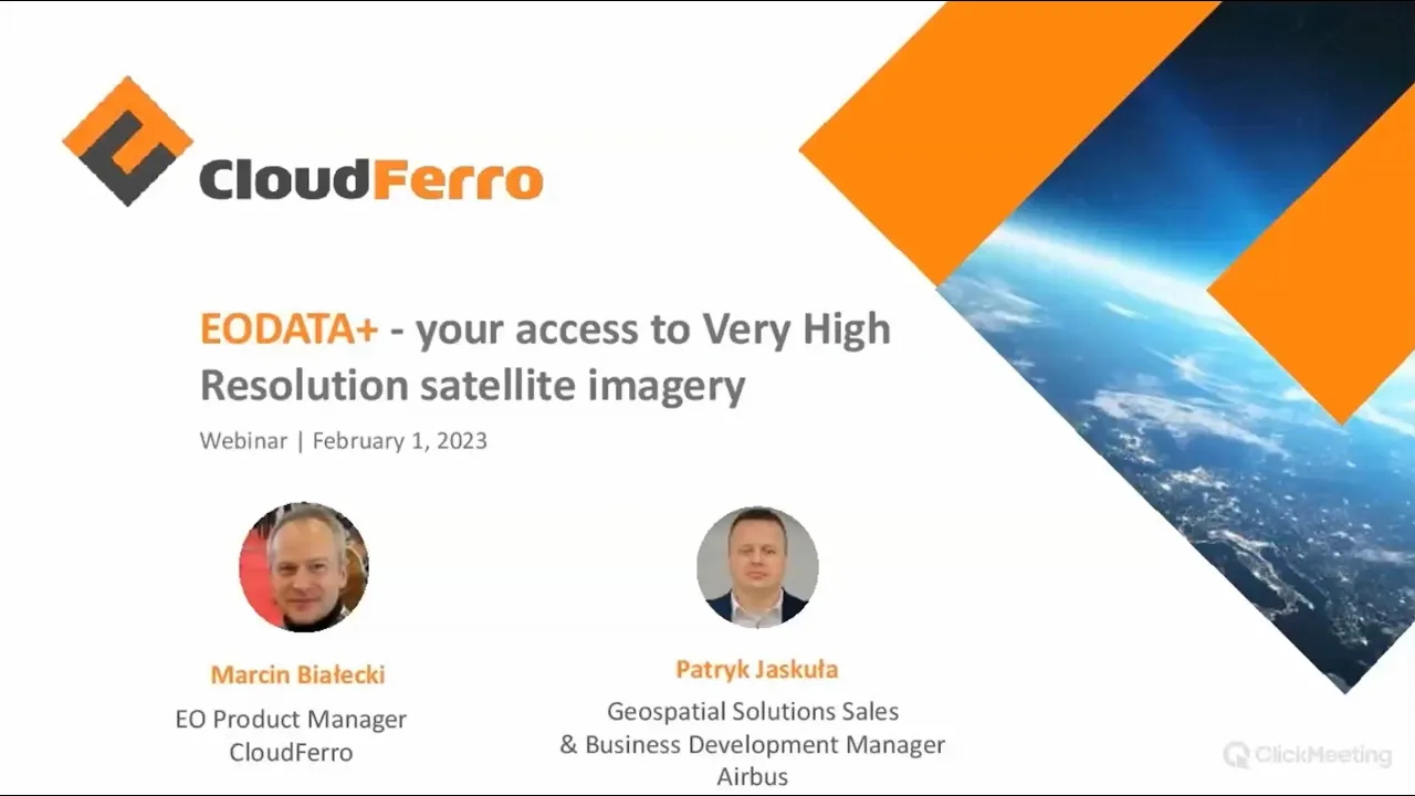 EODATA+ - your access to Very High Resolution satellite imagery
