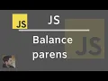 The Balanced Parenthesis Problem JavaScript solution using reduce helper method Alok Tripathi