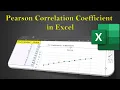 How to calculate Pearson correlation coefficient in Microsoft Excel