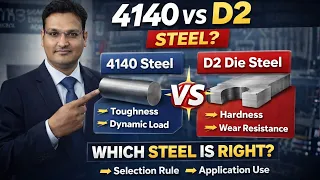 AISI 4140 vs D2 Tool Steel Steel Strong Tool Life Hardness Application Explained