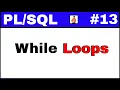 Tutorial While loop in PLSQL
