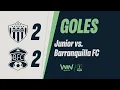 Junior vs Barranquilla FC goals 2026 Copa BetPlay Dimayor Phase 1B - First Leg