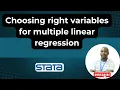 choosing right variables for multiple Linear Regression in STATA