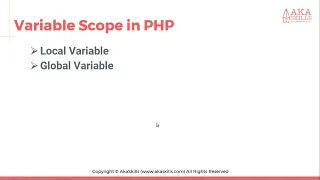 19 PHP Tutorial Variable Scope in PHP