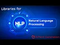 Libraries for Natural Language Processing NLTK Spacy Gensim