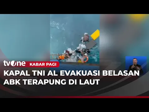 Kapal Nelayan Bocor di Tengah Laut, Kapal TNI AL Evakuasi 18 ABK