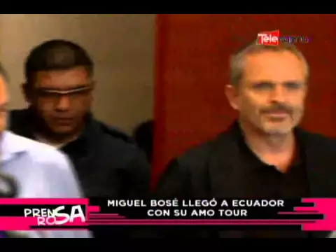 Miguel Bosé llegó a Ecuador con su Amo Tour