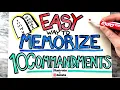 EASIEST way to remember the 10 COMMANDMENTS Memorize the 10 Commandments Simple