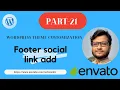 PART-21 WordPress Theme Customization Footer social link add Bangla Tutorial - 2022