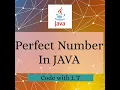 Perfect Number Java Perfect Number Eclipse Java Program to check perfect number