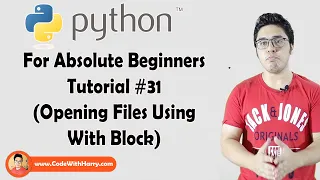 Using With Block To Open Python Files Python Tutorials For Absolute Beginners In Hindi