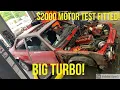 Building an e30 m3 conversion part 5 Test fitting the s2000 motor Big Turbo