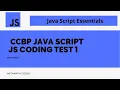JS Coding Test 1 Mock Tests JavaScript Essentials CCBP 4 0 NxtWave
