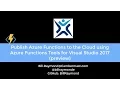 Publish Azure Functions from Visual Studio with Visual Studio Tools for Azure Functions