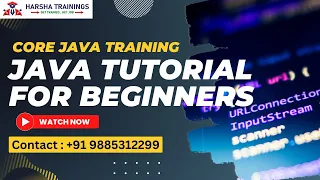 JAVA DEMO 01 Core Java Training Java Tutorial for Beginners Java Online Training