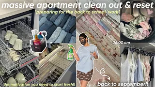 SEPTEMBRE IS HERE༺huge apartment reset before school & work༻🫧🧼|الصيف سالا و دابا جا وقت المعقول 🧹📚🧺