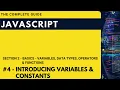 Introducing variables and constants in JavaScript Hindi JavaScript The Complete Guide