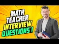 MATH TEACHER Interview Questions Answers How to PASS a Maths Teacher Job Interview