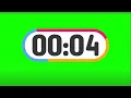 11 Second countdown timer with beep at every second Greenscreen copyright free
