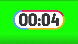 11 Second countdown timer with beep at every second Greenscreen copyright free