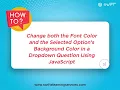 How to Change Font and Background Color in Dropdown Quiz Using JavaScript Articulate Storyline 360