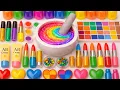 Satisfying Slime ASMR DIY How To Make Crunchy Slime Mixing Makeup Cosmetics Random Things