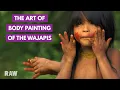 Wajapi body painting with urucum seeds BRAZIL