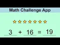 Simple Math Challenge App using JavaScript