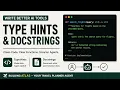 Type Hints Docstrings for AI Tools Write Cleaner Agentic AI Code