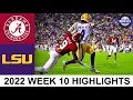 LSU vs Alabama Highlights AMAZING GAME College Football Week 10 2022 College Football